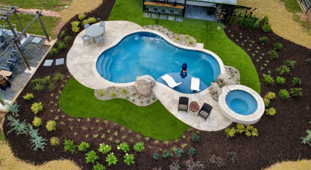 Fresh sod and turf installation by Apex Outdoors in North Georgia, enhancing outdoor living spaces and curb appeal
