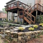 Retaining wall, Pathways, and Stair construction by Apex Outdoors in North Georgia, enhancing outdoor living spaces and curb appeal